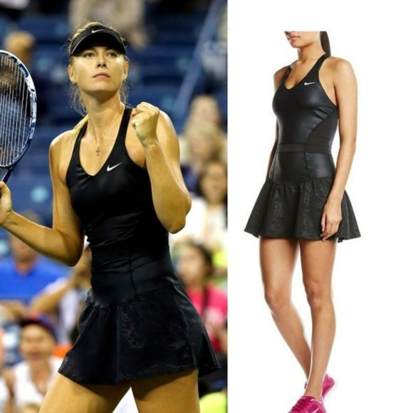 NWT Nike Maria Sharapova Tennis Dress w/ Bra Skirt Black M Medium NWT Nike Maria Sharapova Tennis Dress w/ Bra Skirt Black M Medium